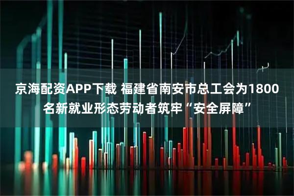 京海配资APP下载 福建省南安市总工会为1800名新就业形态劳动者筑牢“安全屏障”