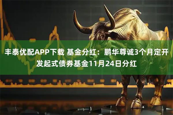 丰泰优配APP下载 基金分红：鹏华尊诚3个月定开发起式债券基金11月24日分红