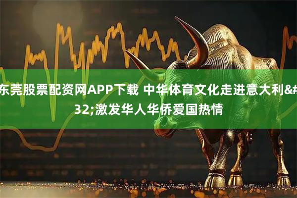 东莞股票配资网APP下载 中华体育文化走进意大利 激发华人华侨爱国热情